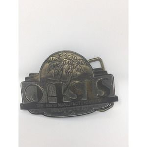 Vintage Oasis Belt Buckle Ebco Manufacturing Co. Columbus Ohio Lewis Buckles